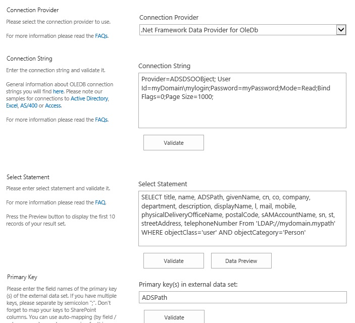 active directory bdlc configuration