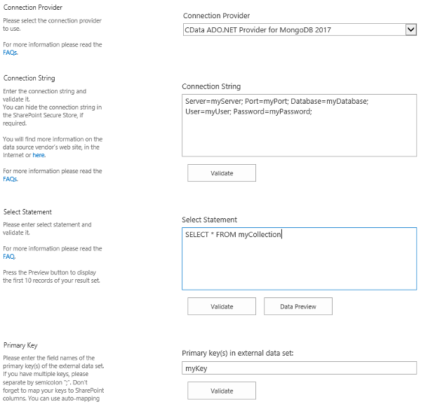 Oracle to SharePoint connection