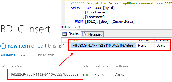 Data Acquisition to SQL in real-time example