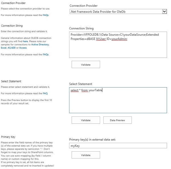 foxpro and dbase bdlc configuration