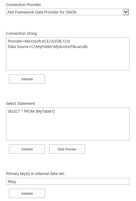 microsoft access bdlc configuration