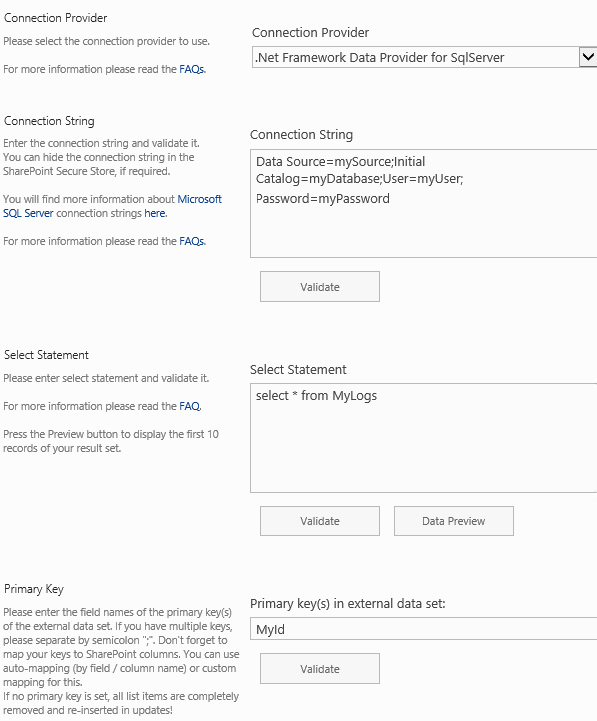 How to configure the BDLC