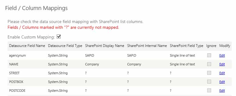 SharePoint Data Integration Field Column Mapping Layer2 SharePoint Data Integration Field Column Mapping Layer2