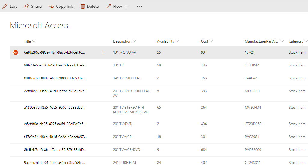 Access data in SharePoint