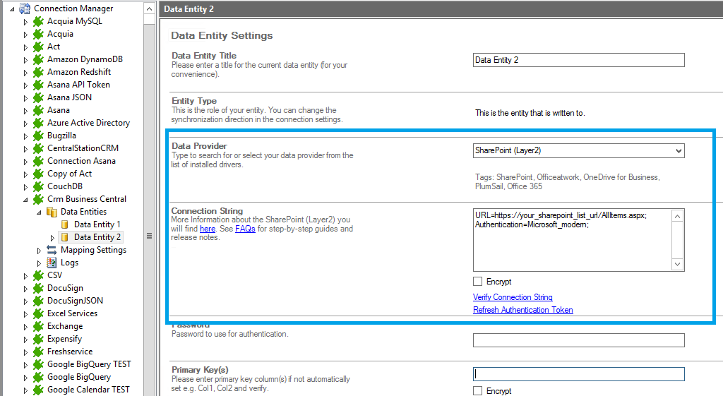 Step 3 Dynamics 365 Business Central integration target setup