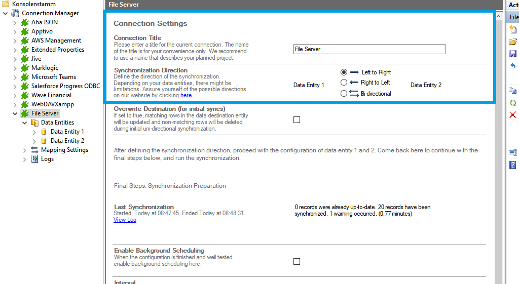 Connection setup for Fuke Server in the Layer2 Cloud Connector