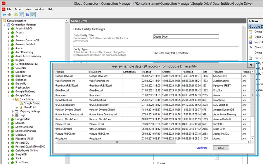 Layer2 Cloud Connector Data Preview