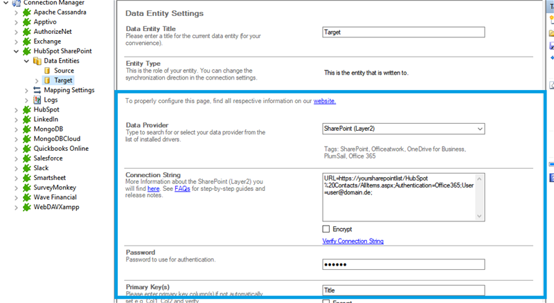 Step 3 Hubspot integration target setup