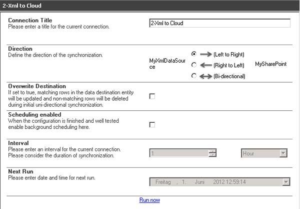 integrate xml datasource office 365 1