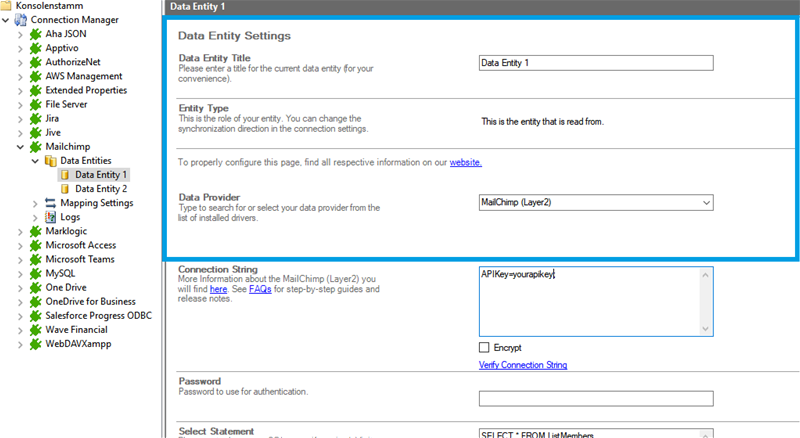 Step 2 Mailchimp integration source setup