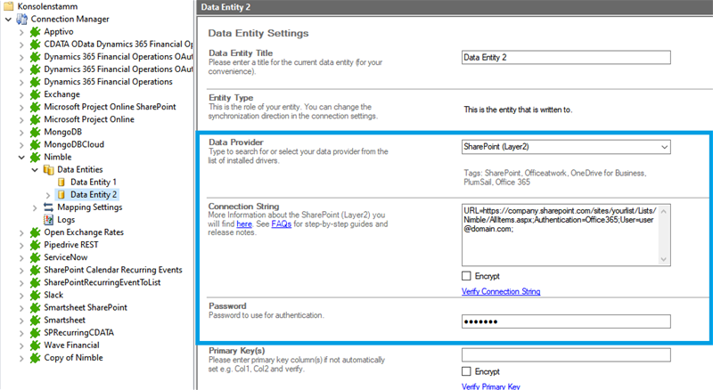 Step 3 Nimble integration target setup