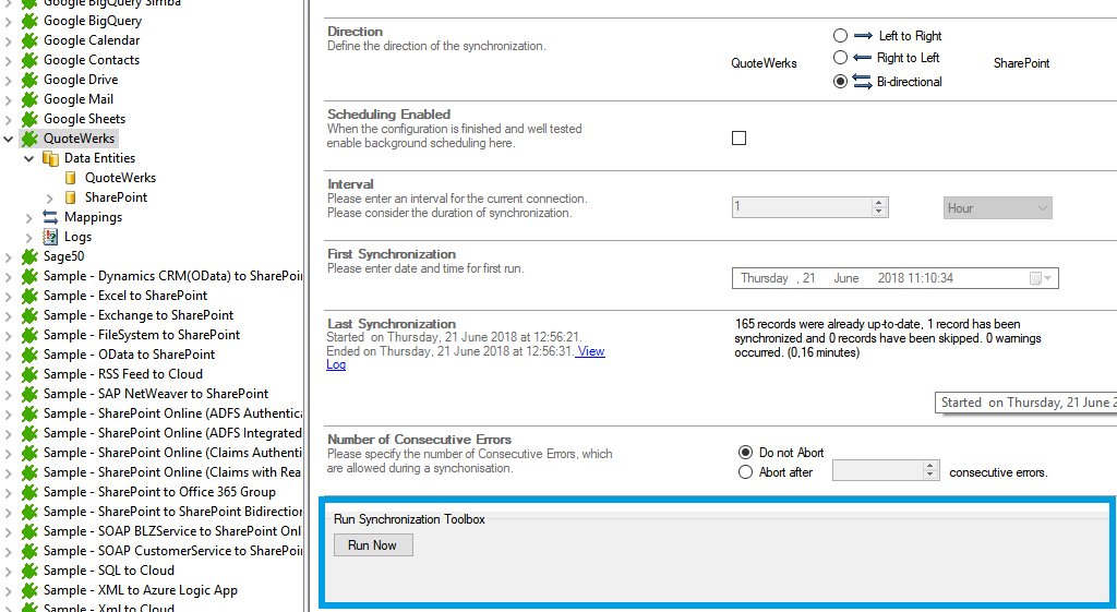 Start your QuoteWerks data integration