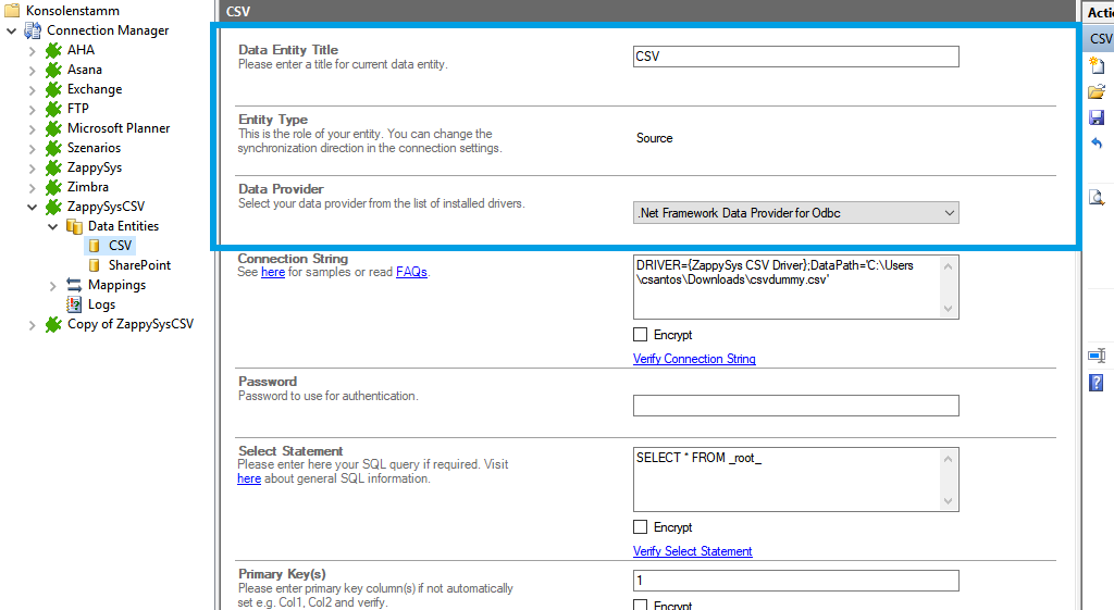 Source setup for ZappySys integration in the Layer2 Cloud Connector